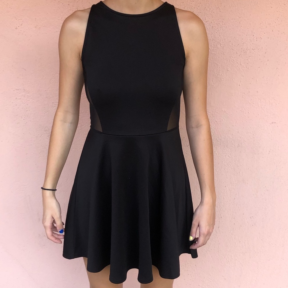Forever 21 Little Black Dress with Side Mesh